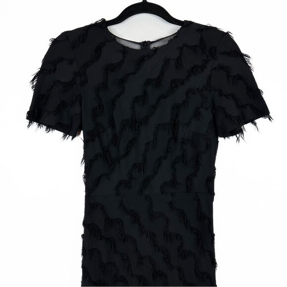 Sandro Paris Black Sheer Back Cocktail Shift Dress. - Picture 7 of 14